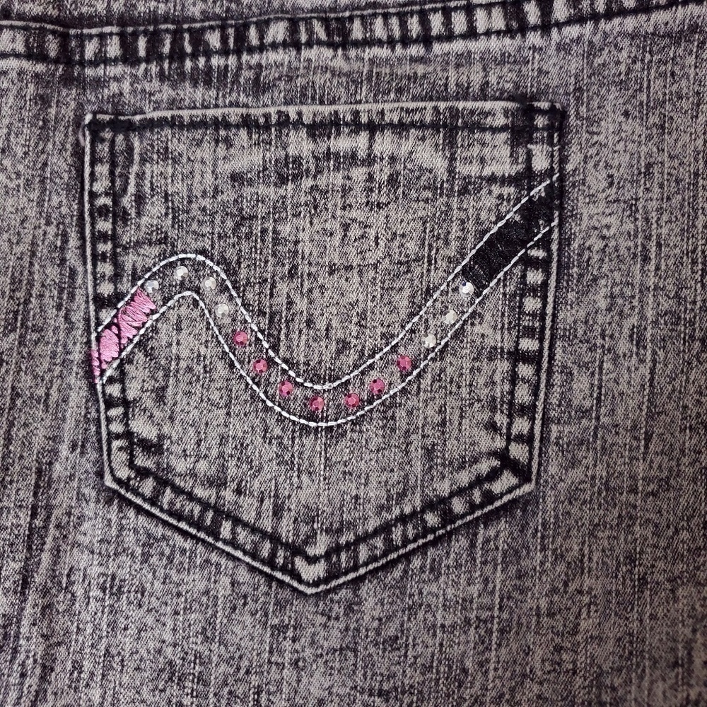 3/$15 sale Embellished jean skirt girls size 16 - Picture 7 of 7